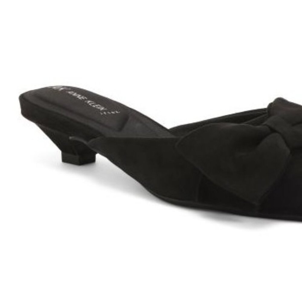 Anne Klein Talah Kitten heel Bow Mules Size 8.5